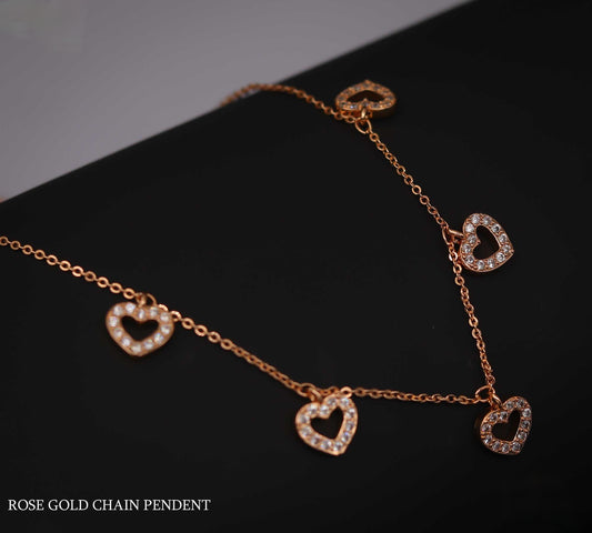 Five Hearts of Love Pendant Chain - eNJay Jewels 