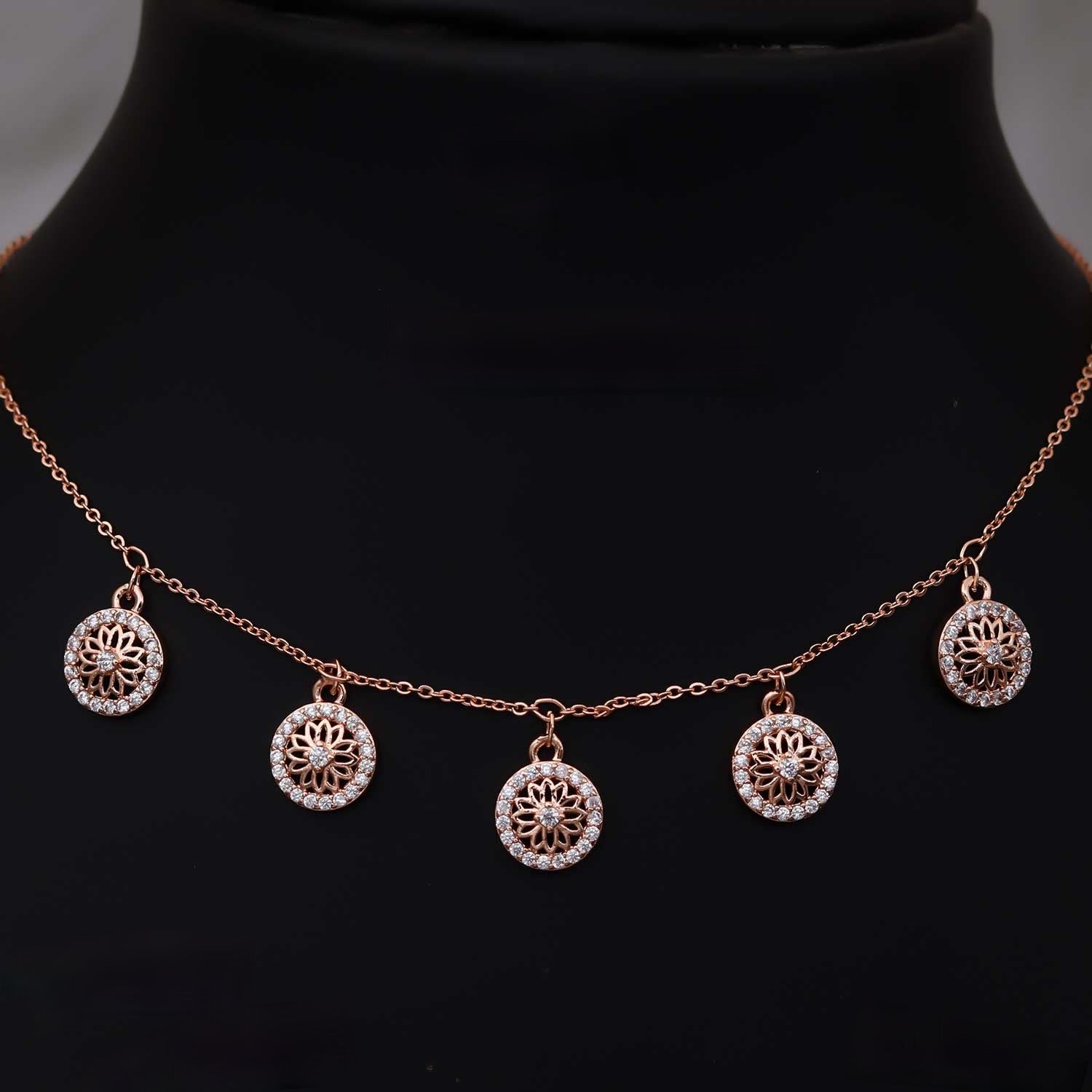 Five Rings of Beauty Pendant Chain - eNJay Jewels 