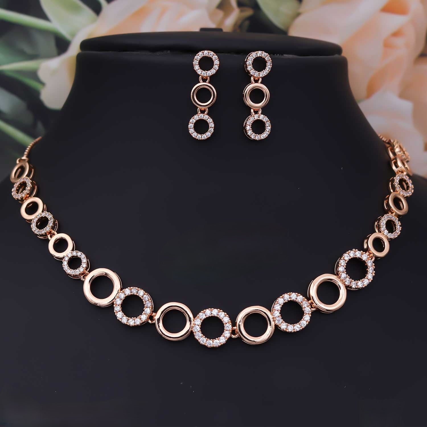 Round Choker Necklace Set - eNJay Jewels 