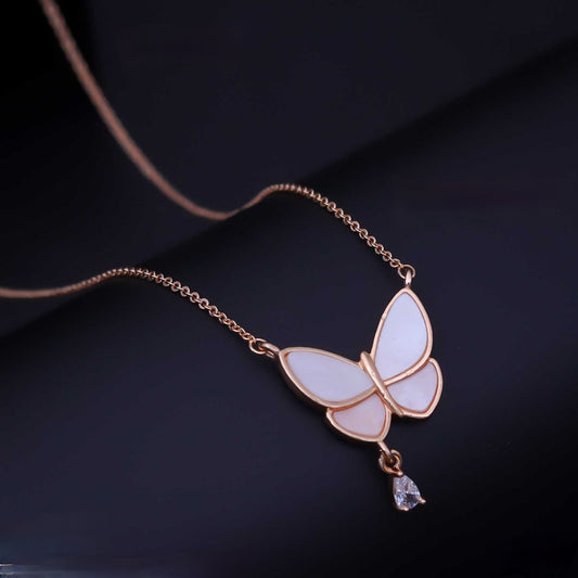 Iridescent Butterfly Pendant Chain - eNJay Jewels 